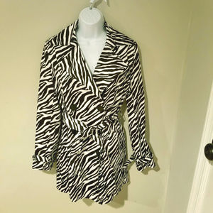Vertigo Paris Zebra Trench Jacket Size M